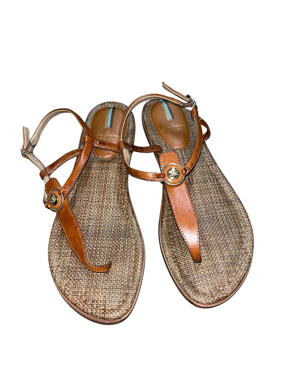 Sam Edelman Gigi Signet Sandal Thongs Saddle Size 8
